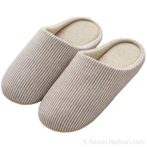 Mainit na kababaihan na naka -print na tela ng tsinelas na bahay na panloob na tsinelas